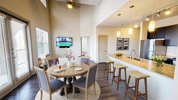 Decorated Living Room With Natural Light at Civic at Frisco Square Apartments, Frisco, TX, 75034
