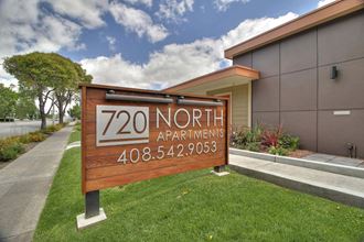 Welcoming Property Signage at 720 North Apartments, Sunnyvale, California