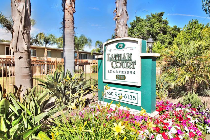 Welcoming Property Signage at Latham Court, California - Photo Gallery 1