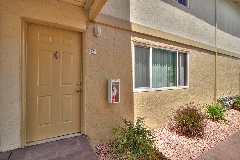 Door side garden  at South Mary Place, California