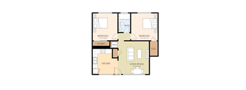 2 bed 1 Bath 705 sq. feet