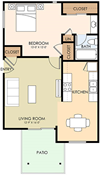 1 bedroom floor plan 1 bedroom floor plan at mountain view town center apartments in mountain view