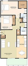 2 bedroom 2 bath floor plan 2 bedroom 2 bath floor plan at mountain view town center apartments in mountain view