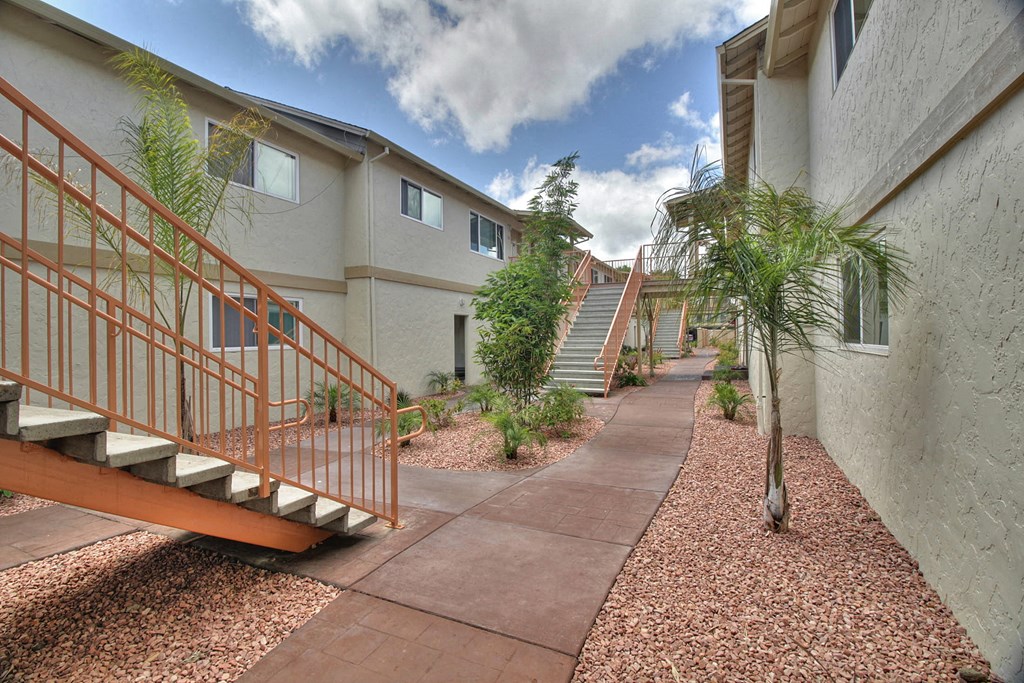 Stairs for upstairs at South Mary Place, California, 94086