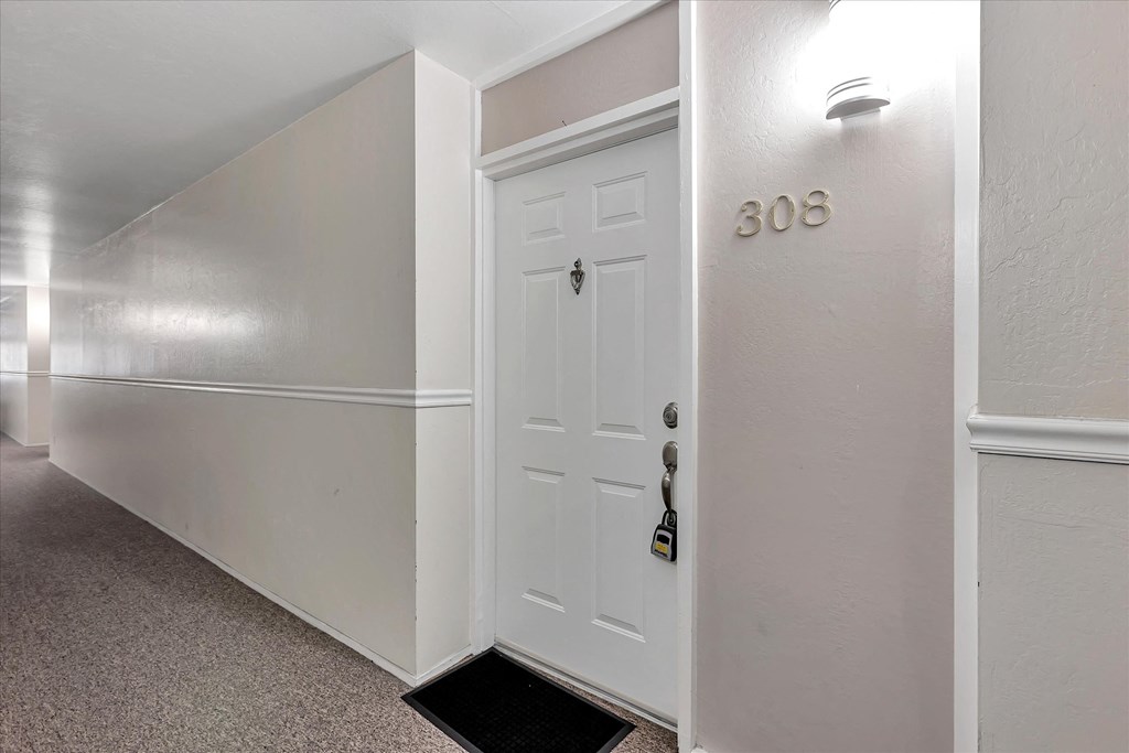 Hallway and unit doors
