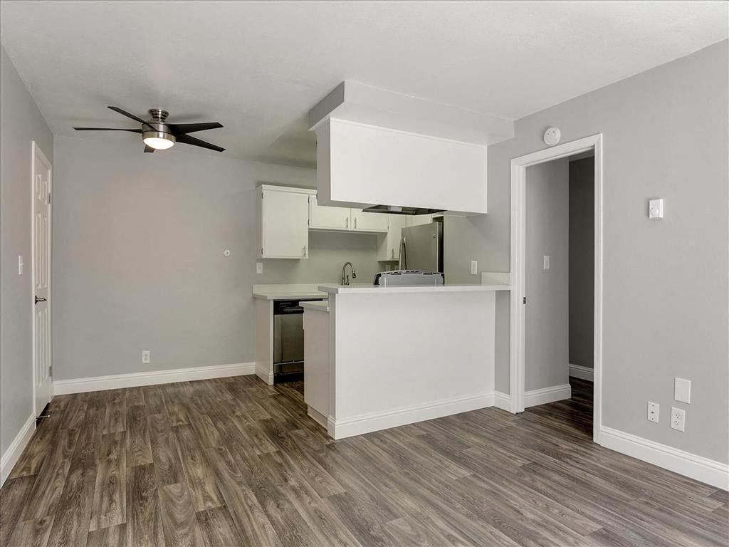 Living Area With Kitchen at Casa Alberta Apartments, Sunnyvale, 94087
