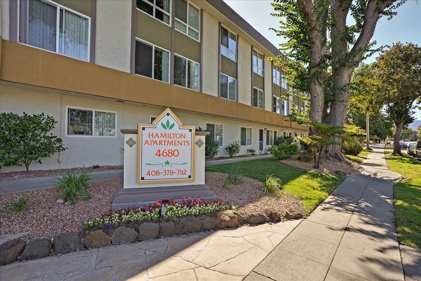 Entrance Sign Entrance Sign at Hamilton Apartments in San Jose, CA