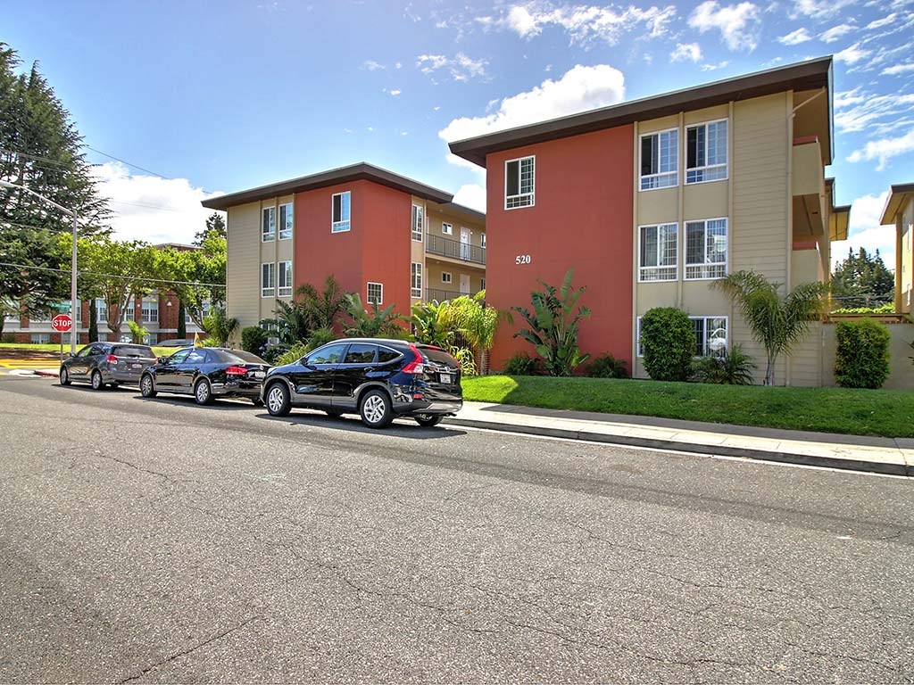 Cars parked in front of the building view at 520 E Bellevue, San Mateo, CA, 94401