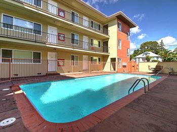 Swimming Pool full view apartments  at 520 E Bellevue, San Mateo, CA, 94401
