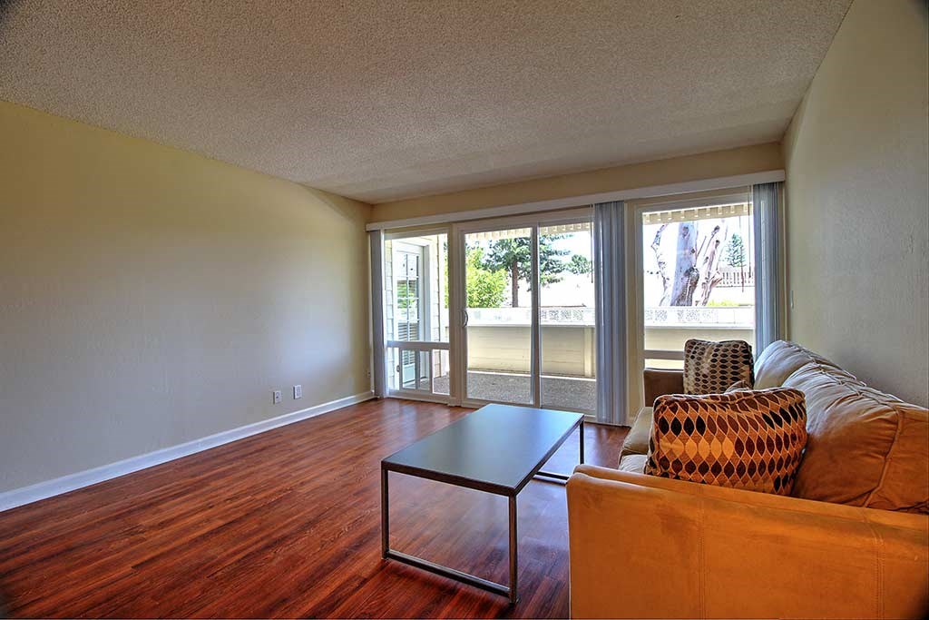 Modern Living Room at Sharon Grove Apartments, Menlo Park, CA