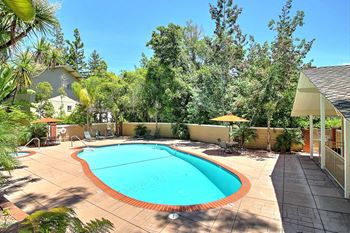 Extensive Resort Inspired Pool Deck at Sharon Grove Apartments, California, 94025
