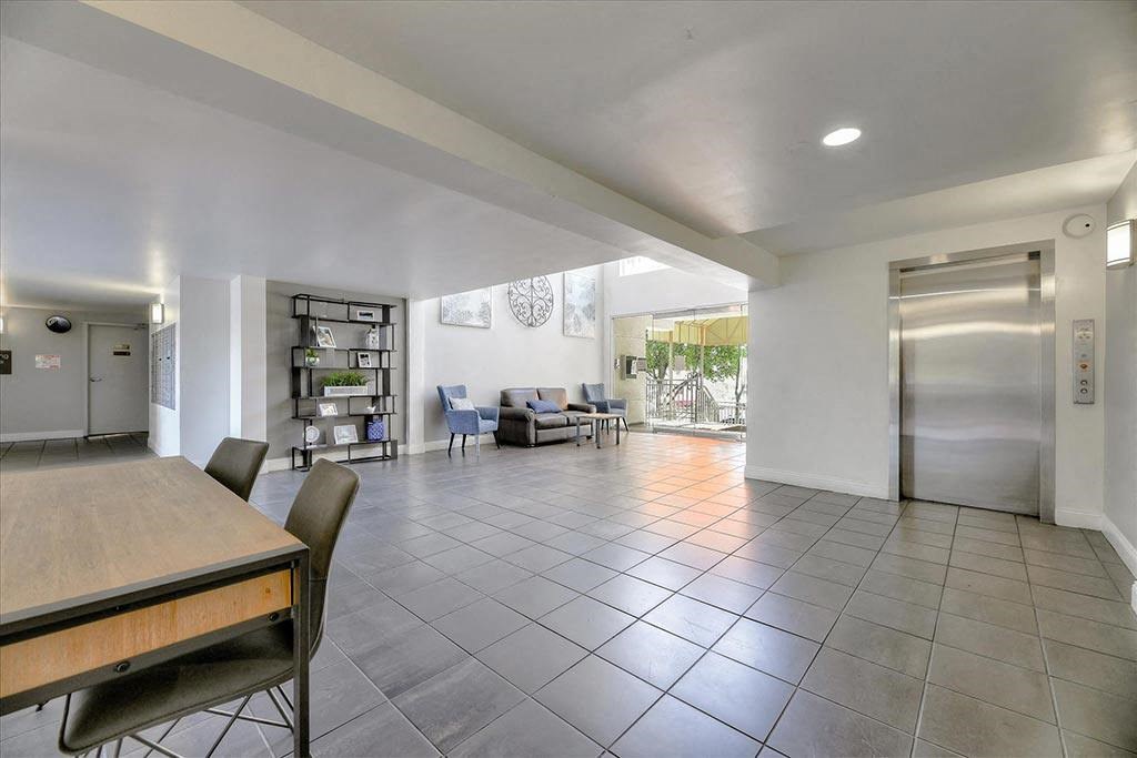 Elevator in lobby at The Luxe, Santa Clara, CA, 95051