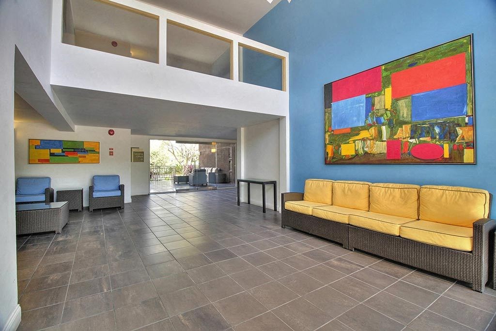 Lobby wall frames at The Luxe, Santa Clara, 95051