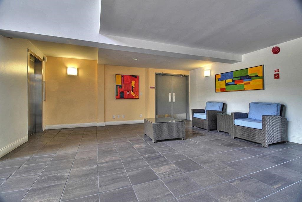 Lobby with elevator at The Luxe, California, 95051