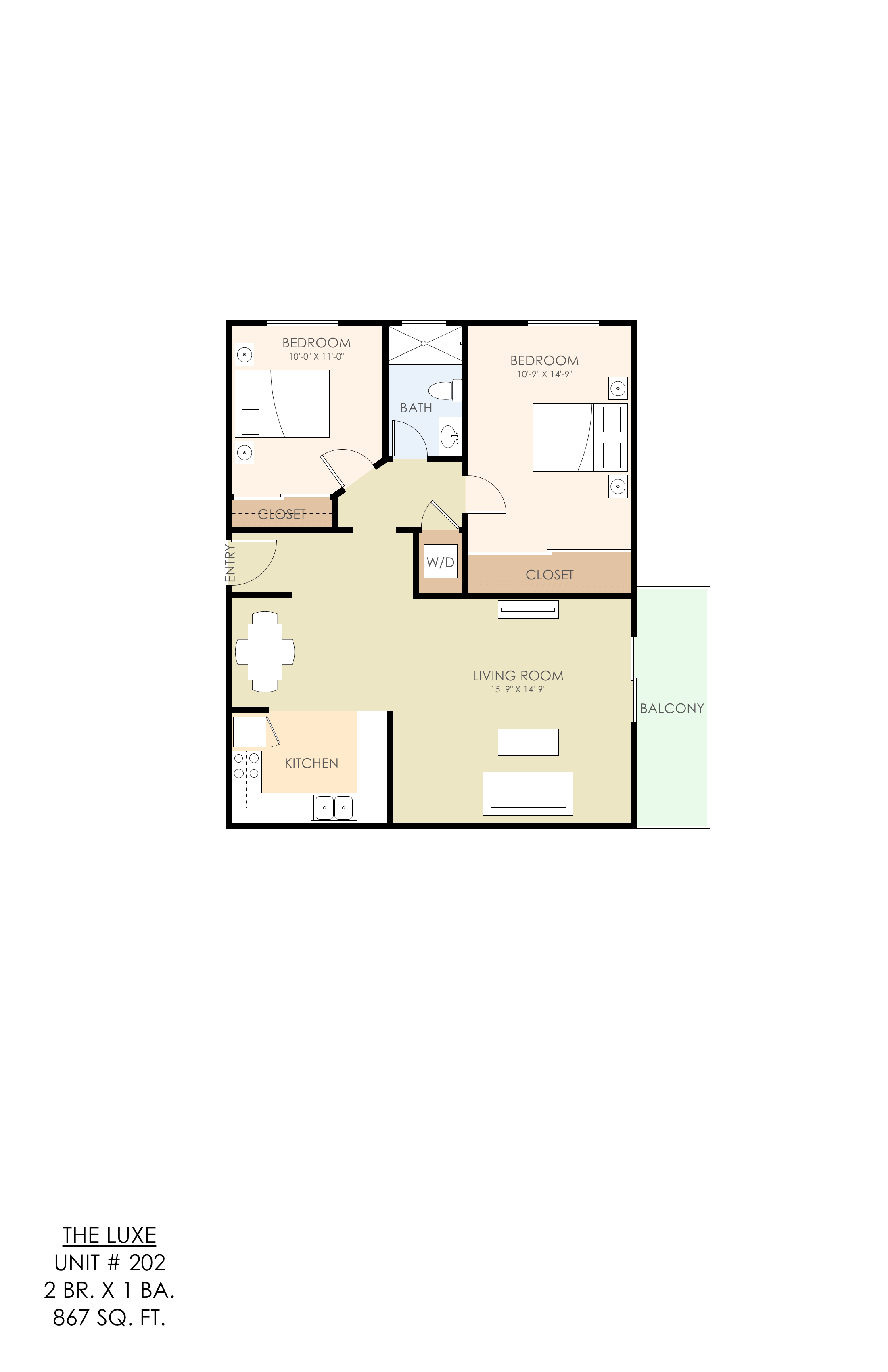Two Bedroom and One Bathroom