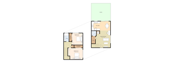 2 Bed 1.5 Bath Townhouse