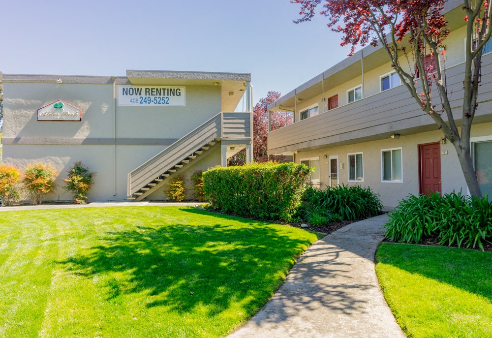A building with a sign
