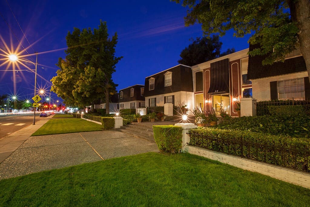 Property Exterior In Night at Normandy Park, Santa Clara, California
