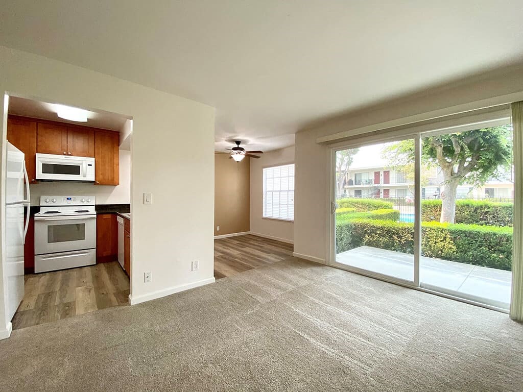 Living Room With Kitchen View at Normandy Park, Santa Clara, 95050