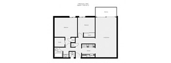 a floor plan of a house with a black and white floor