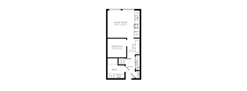 1 Bed 1 Bath Floorplan F at Huntington Apartment Homes, South San Francisco, CA 94080