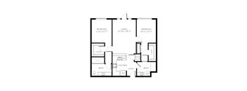 2 Bed 2 Bath Floorplan B at Huntington Apartment Homes, South San Francisco, CA 94080