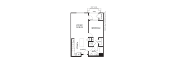 A black and white image of a floor plan for a house.