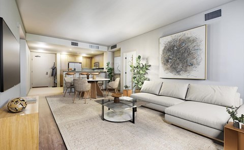 Living room with Couch at Renaissance Square, Concord, California