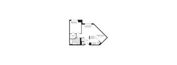 A black and white diagram of a house layout with labeled rooms.