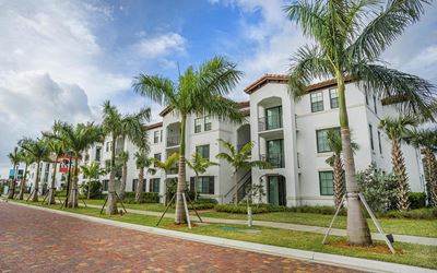 Exterior building and landscaping view
