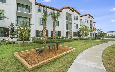 Walking trail with fitness station