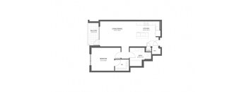 a floor plan of a house with a staircase
