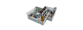 3d digital rendering of a 3d floor plan of a home