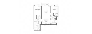 a black and white floor plan of a house