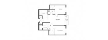 a black and white floor plan of a house