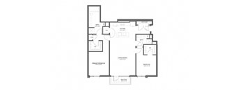 a floor plan of a house with a black and white floor