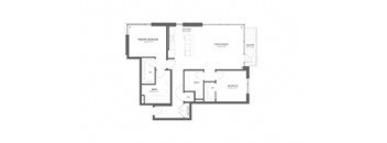 the floor plan of the apartment