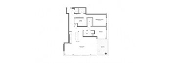 the black and white floor plan of the house