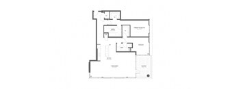 the black and white floor plan of the house