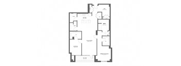 a black and white floor plan of a house
