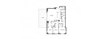 floor plan of the upper level of the renovated home