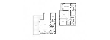 the floor plan of the second and third floors of the house