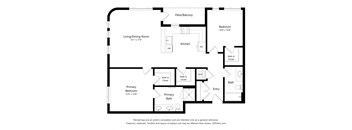 A black and white image of a floor plan for a house.