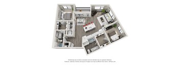 a 3 bedroom floor plan is shown in this image