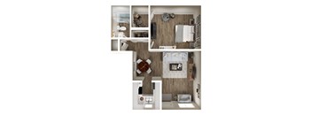 a floor plan of a 1 bedroom apartment at the biltmore apartments in dallas,