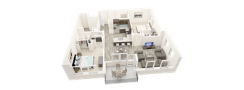 a floor plan of a house with a living room and a dining room