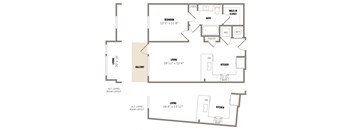 a floor plan of a two bedroom apartment