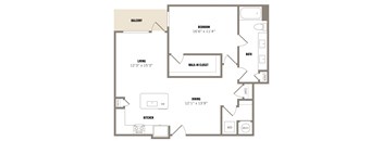 a floor plan of a bedroom apartment
