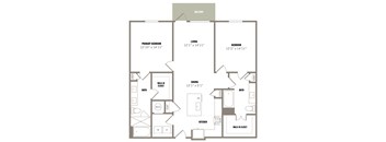 a floor plan of a two bedroom apartment