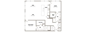 a floor plan of a bedroom apartment